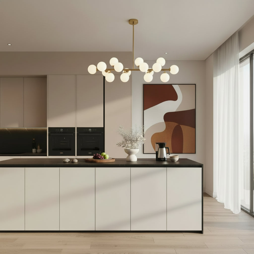Velmora Aurelia Gold Linear Chandelier