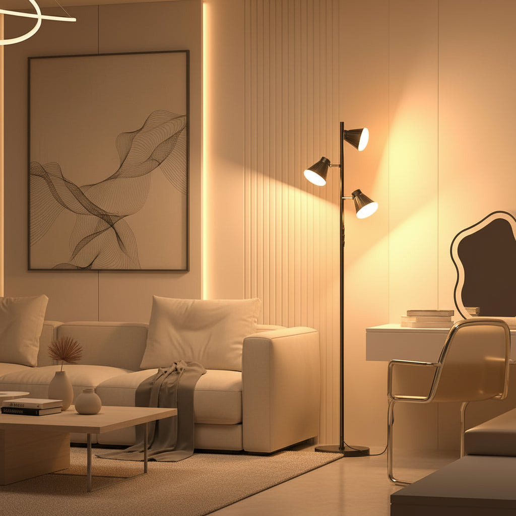 36W LED Tree Standing Floor Lamp With Remote Dimmable-1